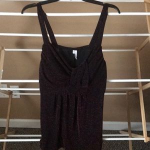 Red sparkle dress tank